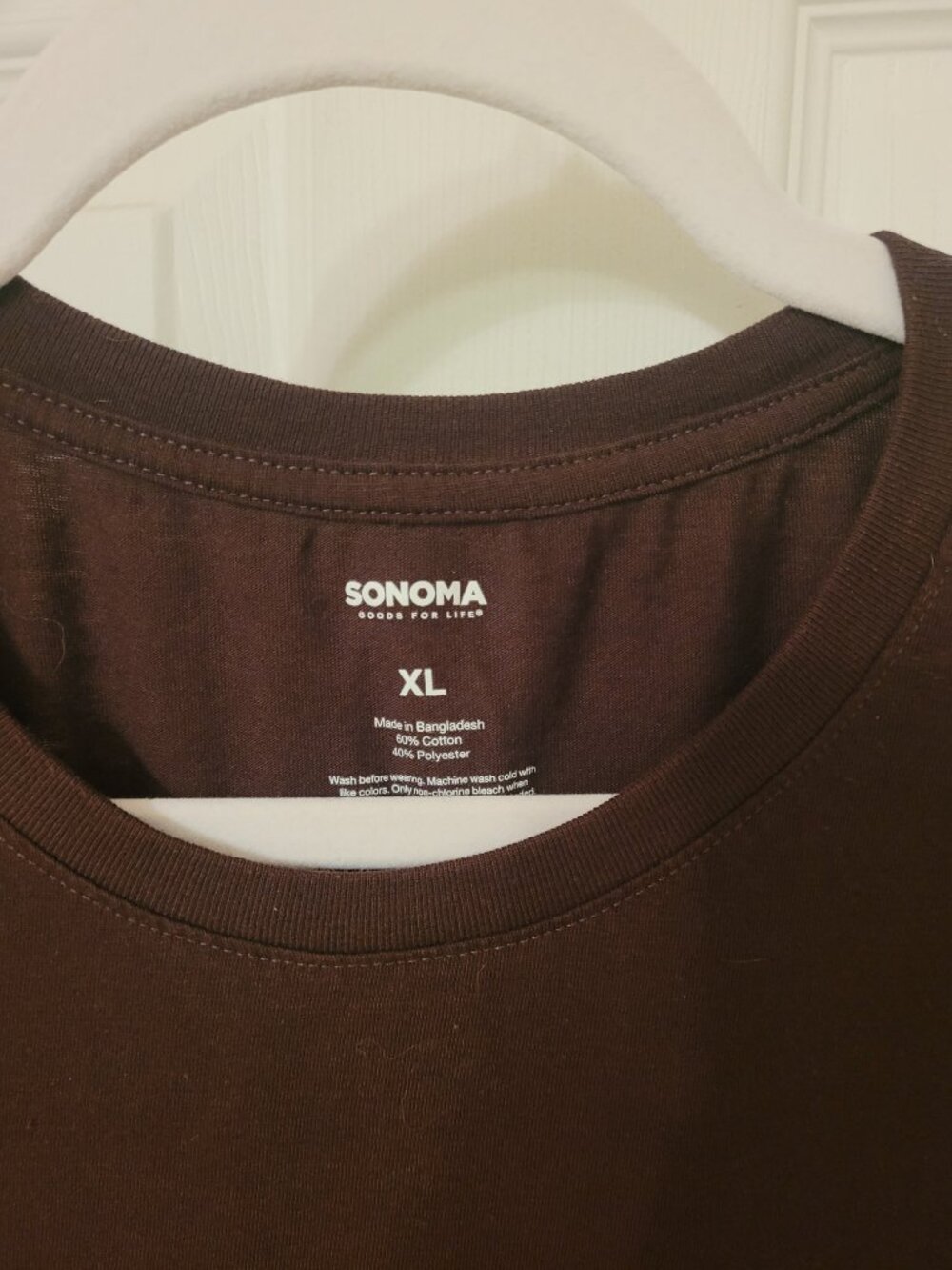 Brown T Shirt Short Sleeve Womens XL Sonoma Good For Life